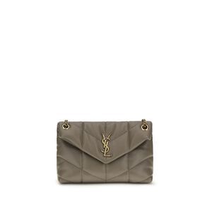 Saint Laurent Gray Lamb Leather Shoulder Women's Bag
